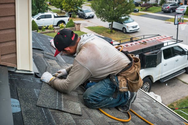 Professional Gutter Repair And Installation technician working in Rock City Falls, NY
